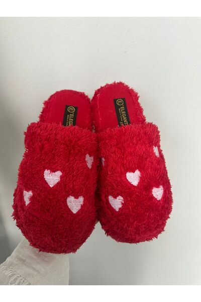 Slipcat Women's Plush Heart House Slippers Plush House Slippers Guest Slippers Bundle Slippers