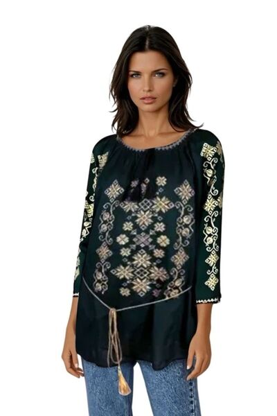 rody's forever Bluza tip ie dama R24, verde/crem marimea S