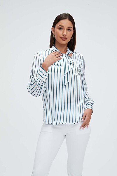 mica Striped Long-Sleeve Top