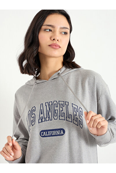 Styli Grey Los Angeles Embroidered Hoodie