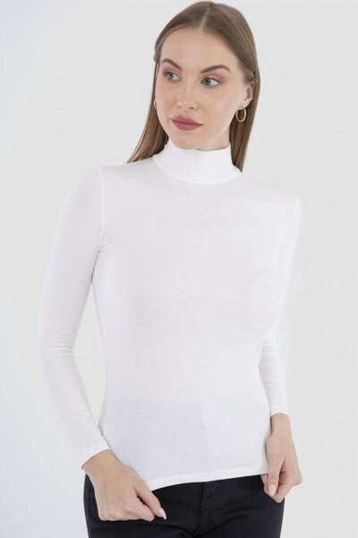 CARINA Fitted Long-Sleeve High-Neck Top