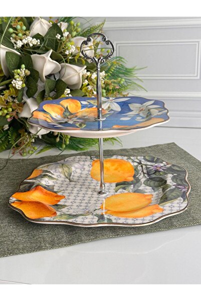 ROSSEV Lemons Tiered Cake Cookie Stand