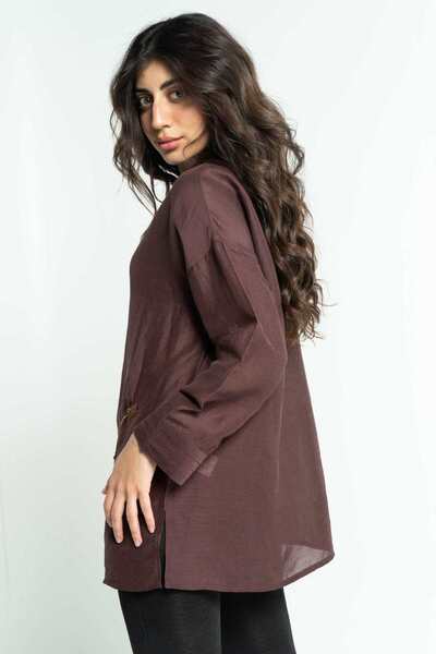 DALYDRESS Embroidered Button-Front Top
