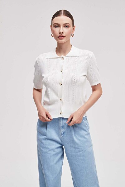 Livia Solid Half-Sleeve Top