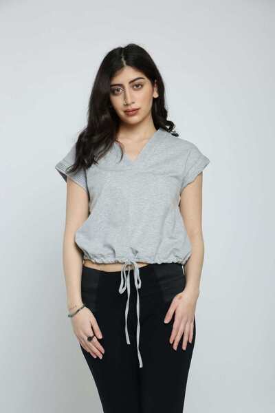 Kitschen Cotton V-Neck Tie Top