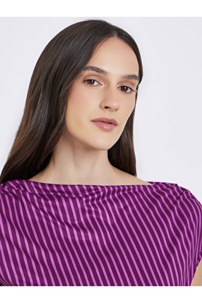 Styli Striped Short Sleeve Bodysuit