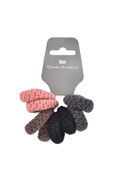 SHOPIENS Set 8 elastice de păr Shopiens® pentru femei, frotte, maro, negru, r...