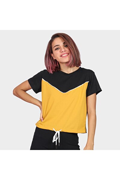 Kitschen بلوزة قصيرة من القطن بلونين