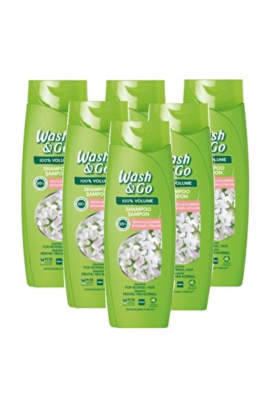 WASH&GO Set 6 x Shampoo Wash and Go Volume, Jasmine Extract, 180 ml