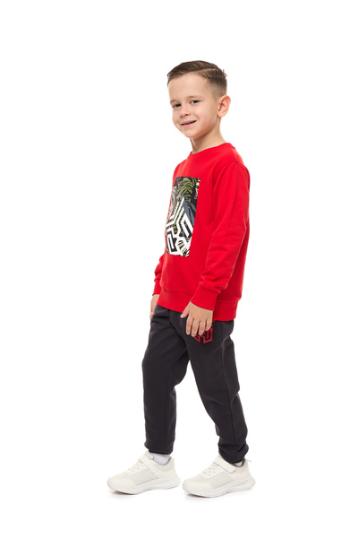 Victor and Jane By Styli Boys Multi Graphic Sweatshirt and Joggers Set