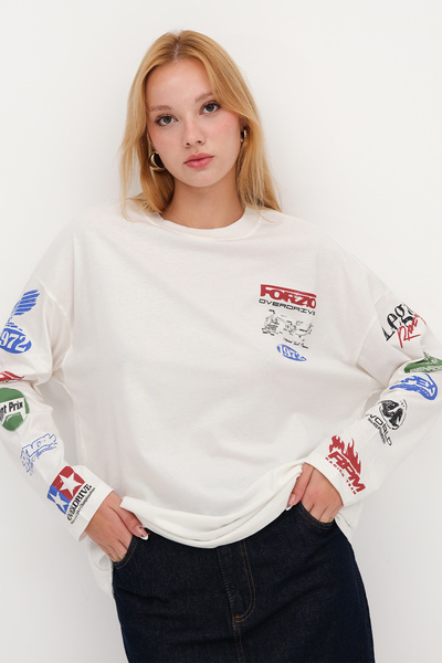 Addax Long Sleeve Printed T-Shirt B10520