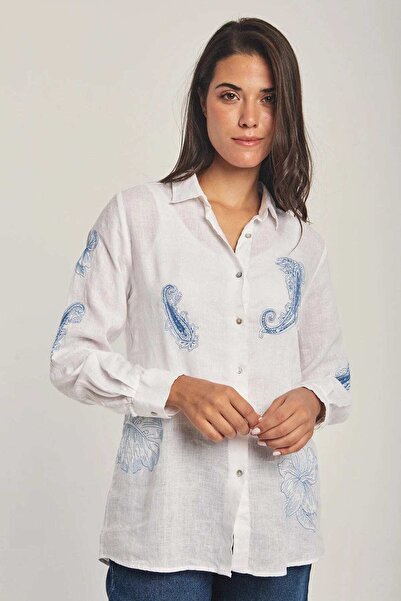 DALYDRESS Floral Embroidered Long-Sleeve Top