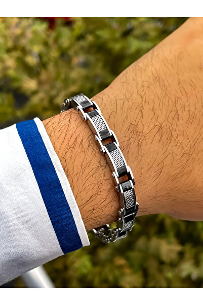 Naviforce Original Double-Sided Stainless Steel Men's Bracelet Father's Day V...