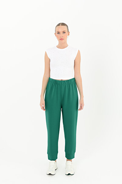 Modamorfo Women's Rib Detailed Sweatpants - 30189Pnt