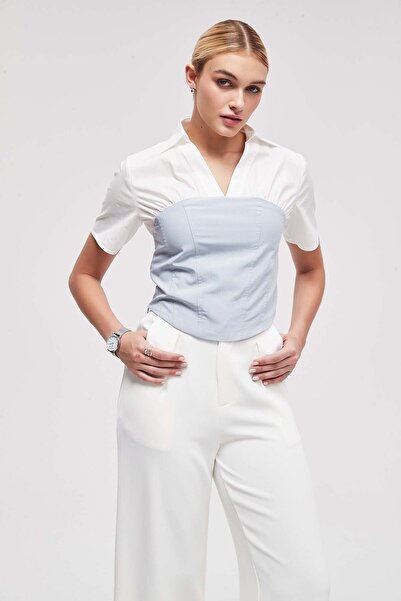 Livia Solid Half-Sleeve Top