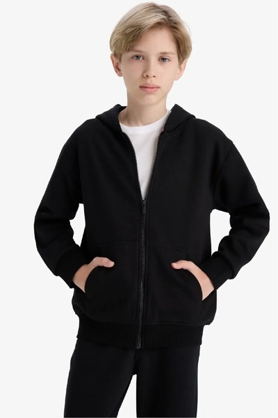 Tight Lady 100% Organic Cotton, 3-Thread Fleece, Hooded, Zippered, Kangaroo Pocket Children's Sweatshirt Cardigan
