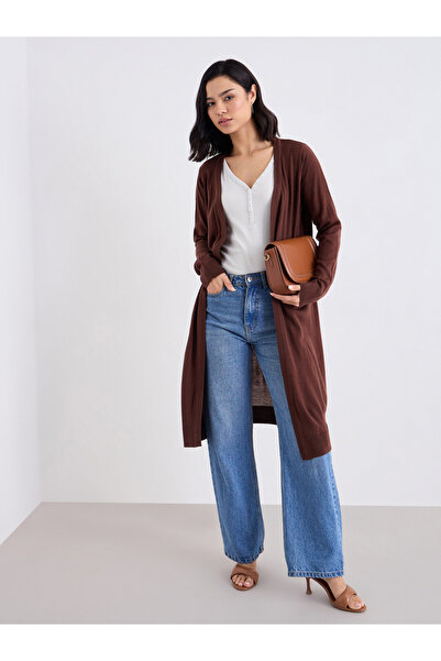 Styli كارديجان طويل مفتوح من الأمام بقصّة عادية