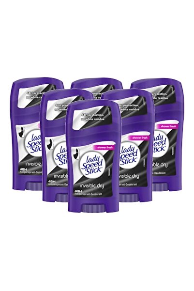 Lady Speed Stick Invisible Dry deodorant stick for women, 48h protection, 6 x 40 gr
