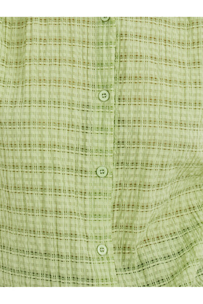 Take Two By Styli Textured Stand Collar Short Sleeve Shirt