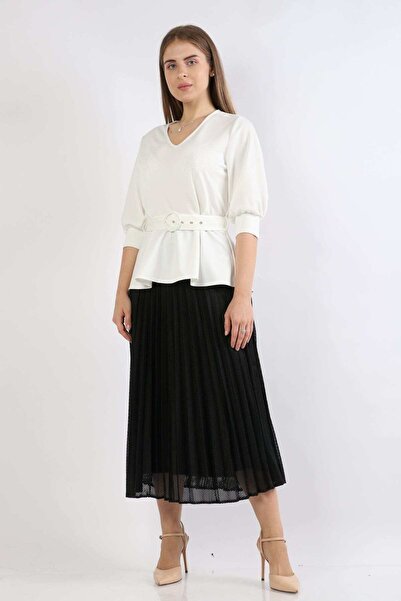 Nichii Silk Top with Belt