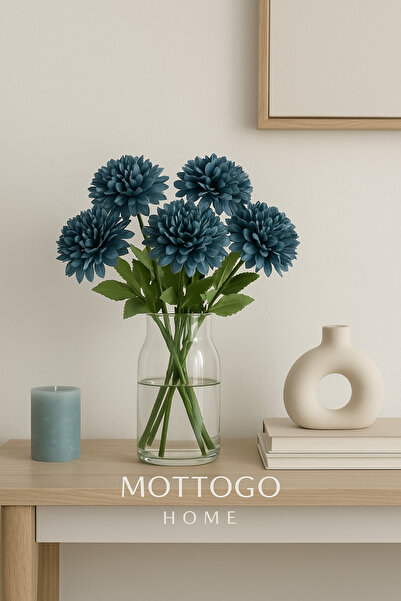 Mottogo Dekoratif Yapay Kasımpatı 5 Çiçekli Buket