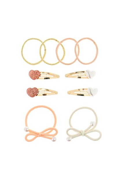 SHOPIENS Σετ 10 αξεσουάρ μαλλιών για κορίτσια, χρυσά κλιπ με λευκές πέρλες κα...