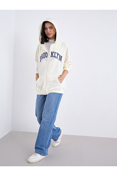 Styli Oversized Longline Zip Through Hoodie