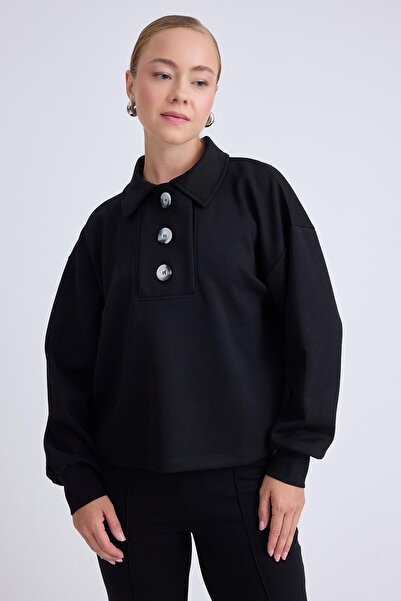 Vitrin Μπλούζα με μακρύ μανίκι με μεγάλα κουμπιά