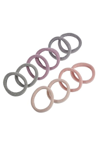 SHOPIENS Set 10 elastice de păr pentru femei, lurex, multicolore