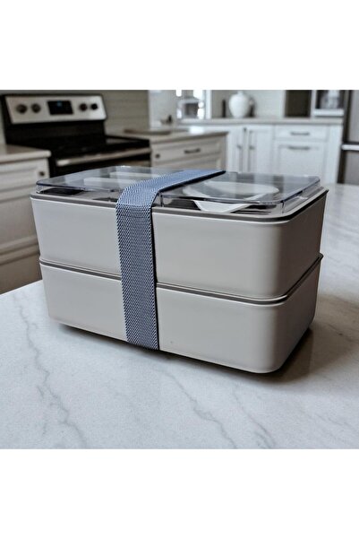 Rectangular 2 Layer Feeding Container - Storage Container - Lunch Box