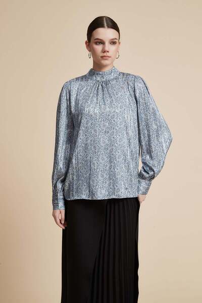 Yola بلوزة زهرية بأكمام طويلة