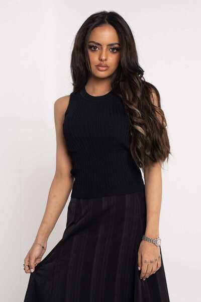 Nichii Solid Ribbed Sleeveless Top