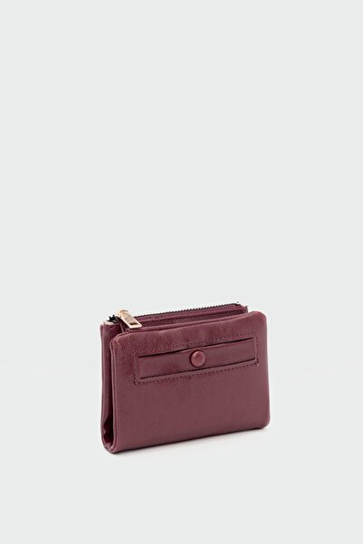 Shule Bags Elsa Buttoned Women's Wallet Burgundy