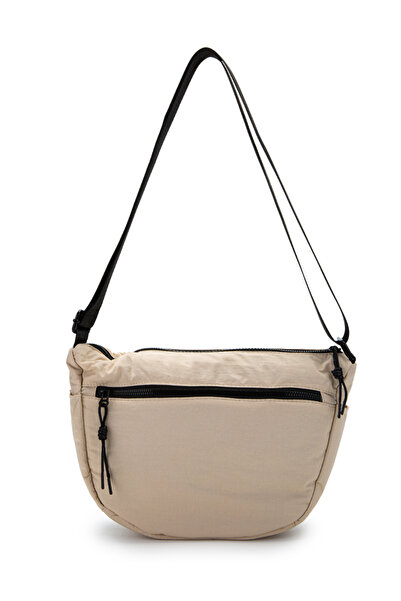 minebag Klinkır Fabric Waterproof Herbert Unisex Crossbody Bag Beige