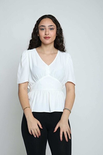 mica V-Neck Short-Sleeve Top