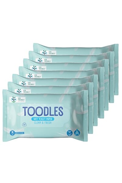 Toodles Șervețele umede Clean & Fresh pentru toaletă, fără parfum, 7 pachete ...
