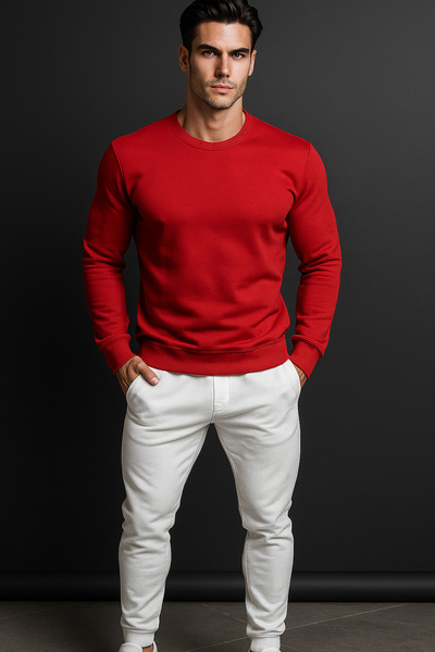 LaraLisa Crew Neck 3 Thread High Quality Unisex Women Men Sweatshirt