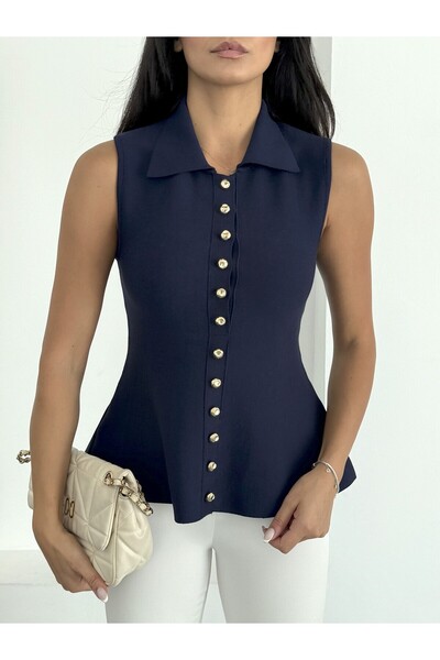 NOA LİNE Women's Buttoned Zero Sleeve Vest