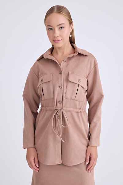 Vitrin Μπουφάν με κορδόνια στη μέση, τσέπες και κουμπιά