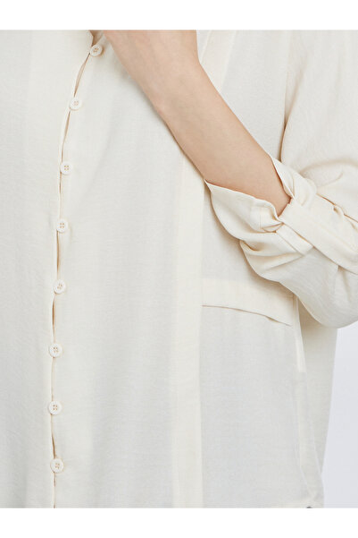 Take Two By Styli Solid Roll Up Sleeve Buttoned Shirt