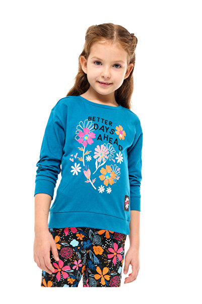 Victor and Jane By Styli Girls Multi Floral Print Top and Leggings Set