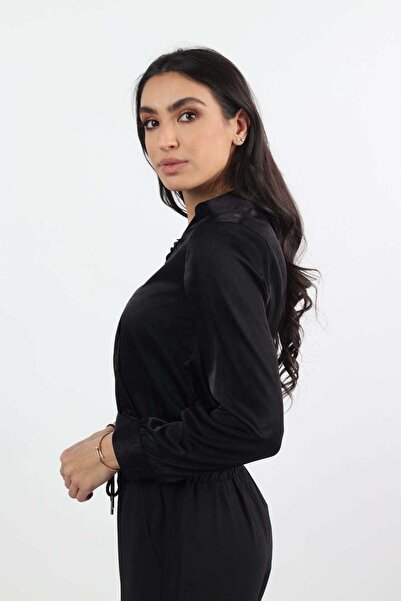 Nichii V-Neck Open-Front Long-Sleeve Top