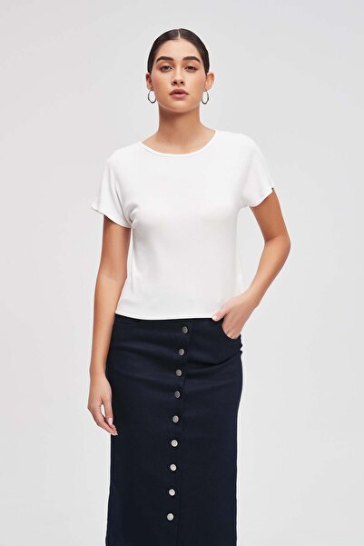 Livia Solid Half-Sleeve Top