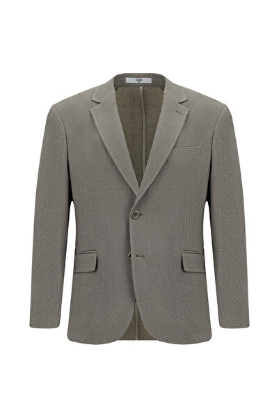 Kiğılı Regular Fit Plain Seersucker Jacket