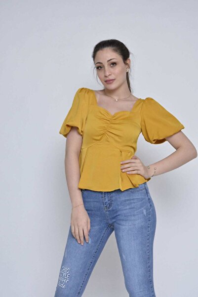 mica Soft Solid Short-Sleeve Top