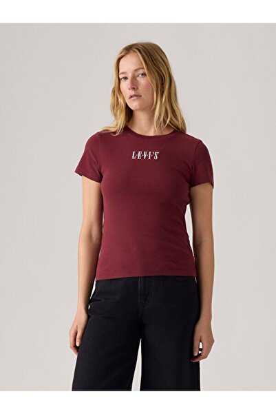 Levi's Women's Crew Neck Red T-Shirt 001My-0006
