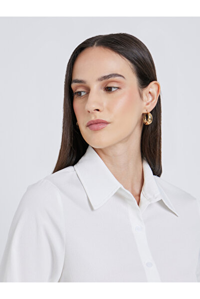 Styli Off White Long Sleeve Shirt