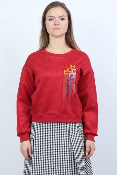 mica بلوزة بأكمام طويلة بطبعة جرافيكية