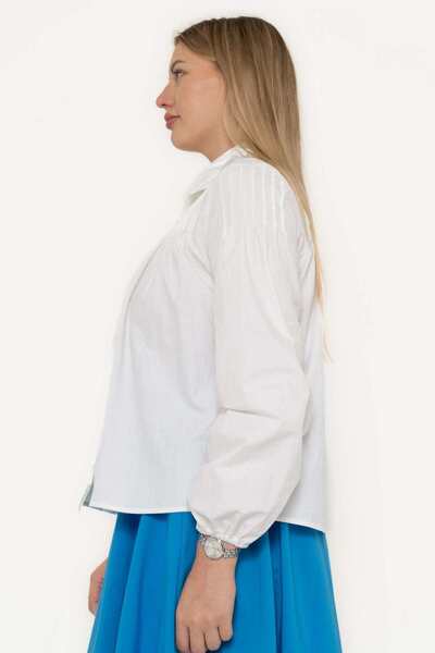 Yola Solid Ruffled Long-Sleeve Top