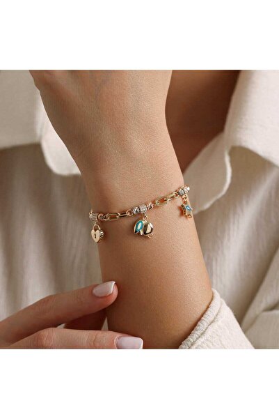 Cherry by Özkonak Kalp Fil Yıldız Charm Bileklik